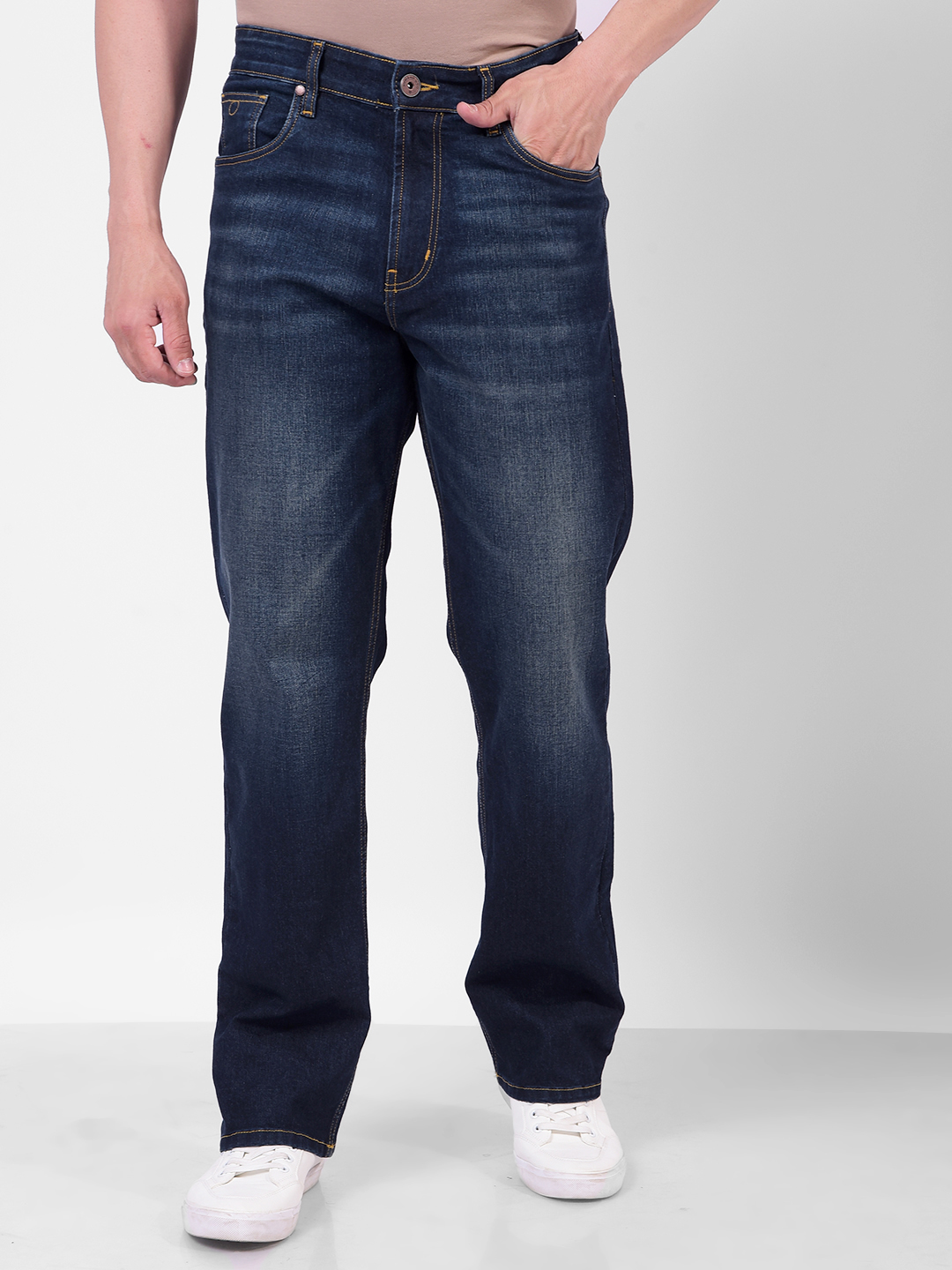 Numero Uno Men Solid Blue Jeans